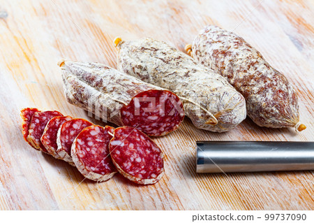 Sliced italian sausages salamini Sliced italian sausages salamini 99737090