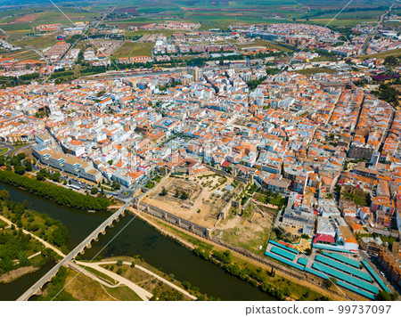 Aerial view of Merida, Spain 99737097