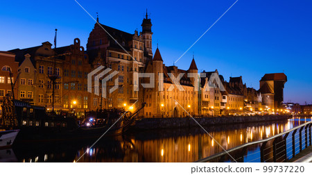 Night view of Gdansk embankment Night view of Gdansk embankment 99737220