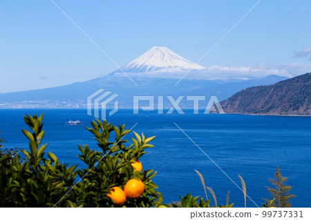 Mt.Fuji and Mikanyama from Toi, Izu City Mt.Fuji and Mikanyama from Toi, Izu City 99737331