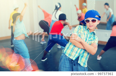 Boy hip-hop dancer posing at studio 99737361