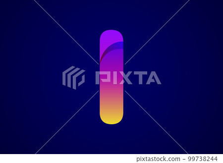 Abstract origami letter I logo design template. Flat style application icon. Vector illustration Abstract origami letter I logo design template. Flat style application icon. Vector illustration 99738244