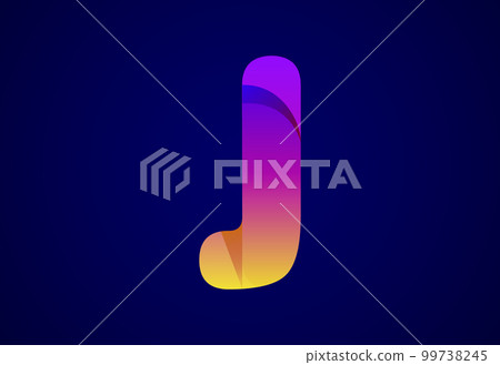 Abstract origami letter J logo design template. Flat style application icon. Vector illustration Abstract origami letter J logo design template. Flat style application icon. Vector illustration 99738245