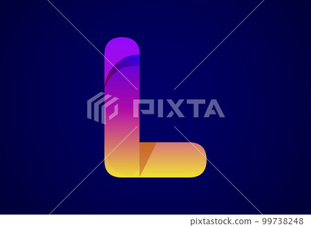 Abstract origami letter L logo design template. Flat style application icon. Vector illustration Abstract origami letter L logo design template. Flat style application icon. Vector illustration 99738248