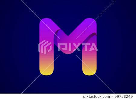 Abstract origami letter M logo design template. Flat style application icon. Vector illustration Abstract origami letter M logo design template. Flat style application icon. Vector illustration 99738249