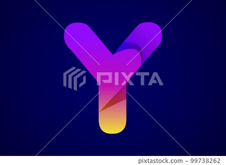 Abstract origami letter Y logo design template.... - Stock Illustration ...