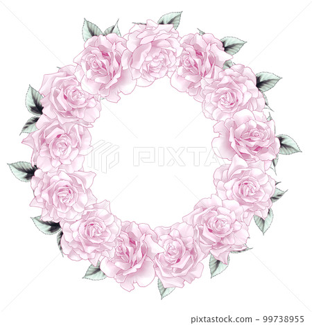 rose leaf illustration 99738955