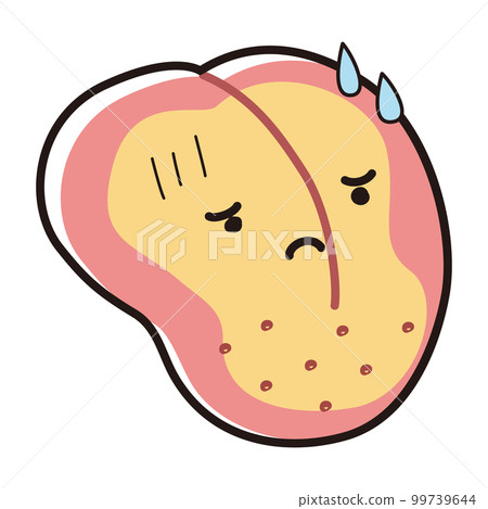 Character with dirt on the tongue (tongue coating) Character with dirt on the tongue (tongue coating) 99739644