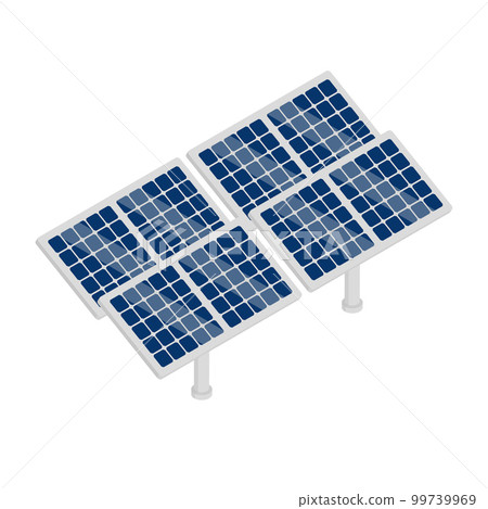 Isometric illustration of solar panel Illustration material of solar power generation 99739969