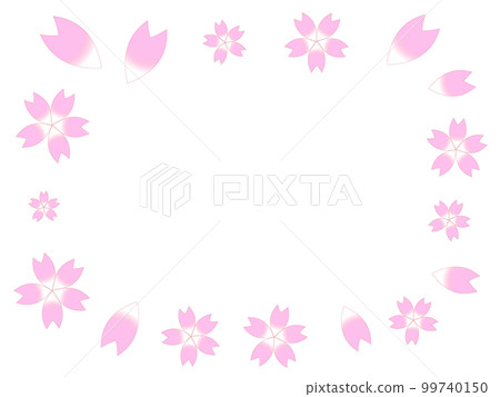 Simple cherry blossom frame Simple cherry blossom frame 99740150