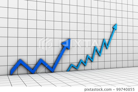 3d rendered arrow isolated on white background 99740855