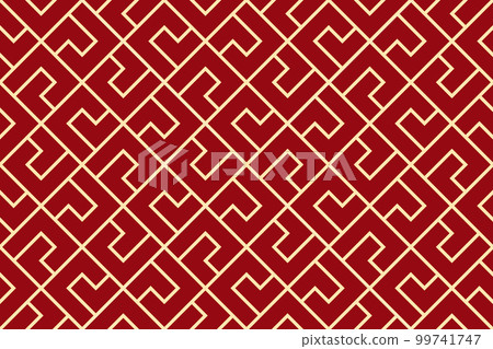 The geometric pattern with lines. Seamless vector background. Gold and red texture. Graphic modern pattern. Simple lattice graphic design The geometric pattern with lines. Seamless vector background. Gold and red texture. Graphic modern pattern. Simple lattice graphic design 99741747