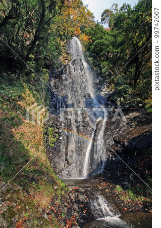 Saruo Falls with rainbow Saruo Falls with rainbow 99742007