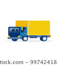 Delivery truck isolated background.Cargo truck vector illustration 99742418