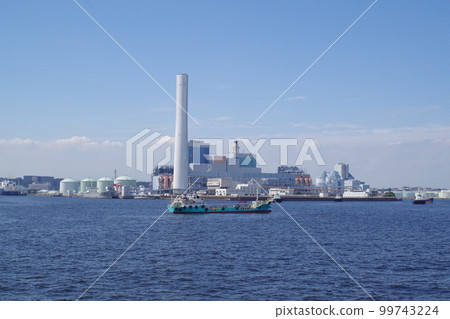View of thermal power plant in Isogo-ku, Yokohama View of thermal power plant in Isogo-ku, Yokohama 99743224