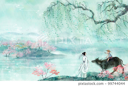 中國風水墨插畫 99744044