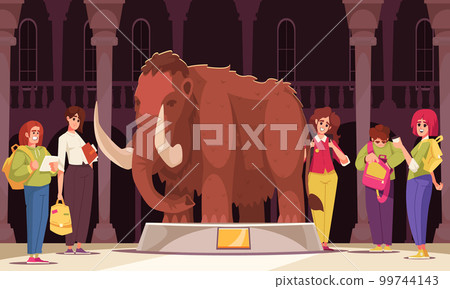 Students Museum Cartoon 99744143