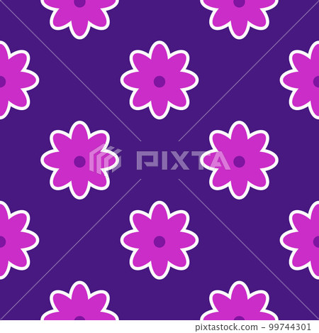 Y2K floral pattern. Funny funky retro flowers background Y2K floral pattern. Funny funky retro flowers background 99744301