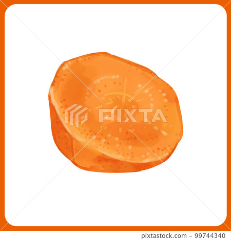 手繪水彩切碎的胡蘿蔔插畫 99744340