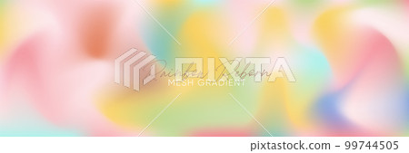 Multicolor rainbow gradient blurred pattern background. Vector wide horizontal abstract minimal duotone backdrop template. 99744505