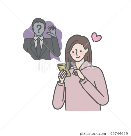 在SNS上與陌生男人保持聯繫的女人 在SNS上與陌生男人保持聯繫的女人 99744629