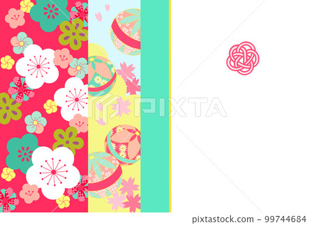 Celebration card template with cute Japanese pattern Celebration card template with cute Japanese pattern 99744684