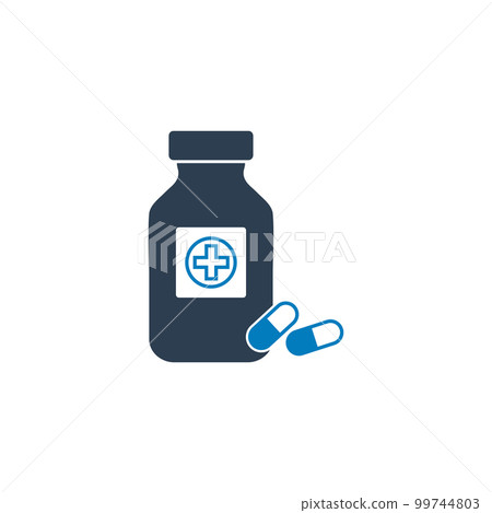Medical Pill icon. Editable Vector EPS Symbol Illustration. 99744803