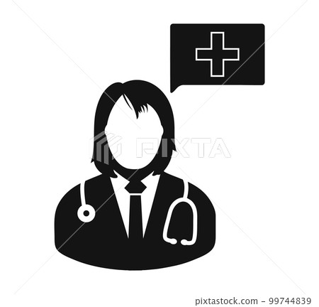 Medical consultant icon. Flat style vector EPS. 99744839