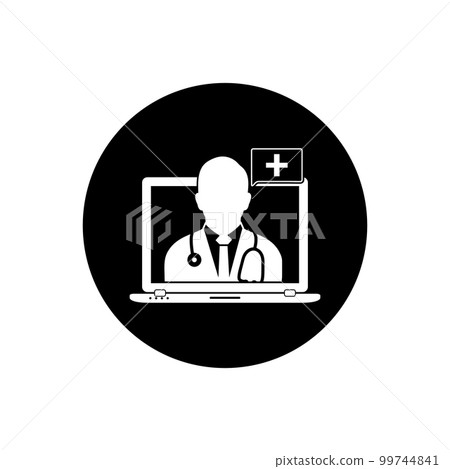 E-Healthcare and Medical Service Rounded Icon. Editable Vector EPS Symbol Illustration. E-Healthcare and Medical Service Rounded Icon. Editable Vector EPS Symbol Illustration. 99744841