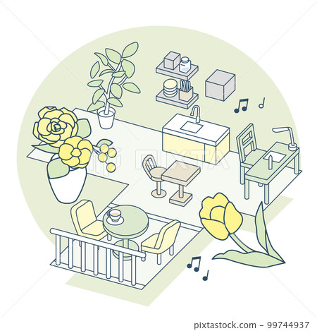 有花有音樂的生活。享受日常生活的空間 有花有音樂的生活。享受日常生活的空間 99744937