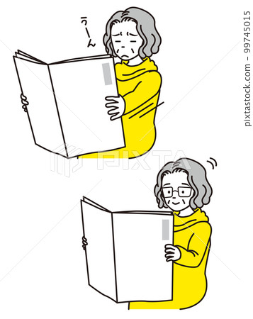 阿姨看報紙 99745015