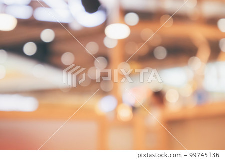 cafe restaurant with abstract bokeh lights defocused blur background 99745136