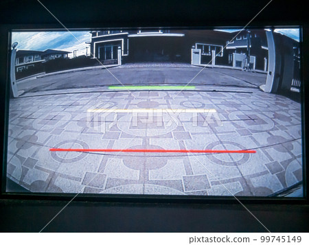 Car rear view video camera screen monitor display 99745149