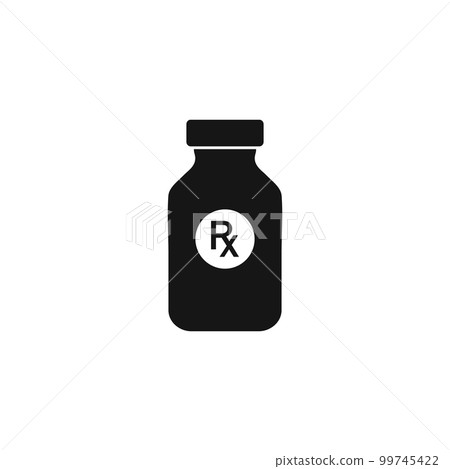 Medical Pill Bottle icon. Editable Vector EPS Symbol Illustration. 99745422