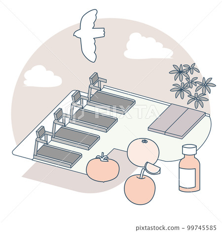 想想一個健康的身體。運動與營養 99745585