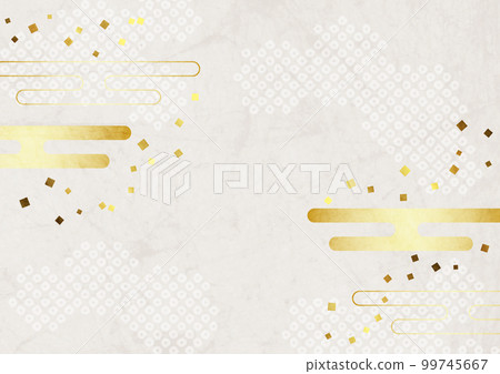 Japanese background horizontal white of clouds and Kanoko diaphragm 99745667