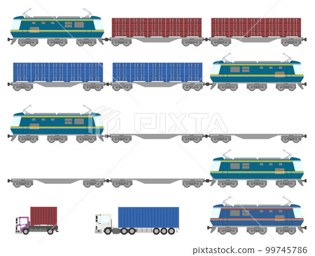 Freight train container container truck set 99745786