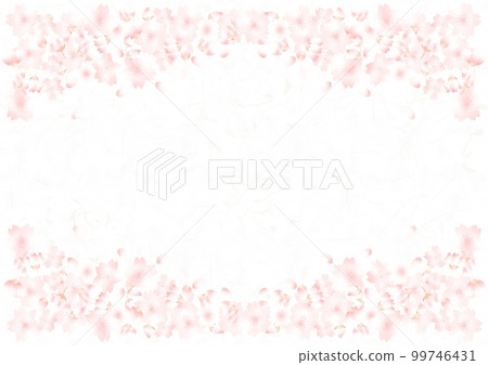 A4櫻花日本紙背景 99746431