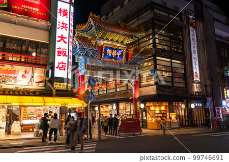 "Kanagawa Prefecture" Yokohama Chinatown · night view "Kanagawa Prefecture" Yokohama Chinatown · night view 99746691