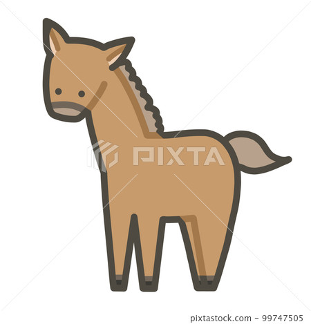 馬的手繪插畫 99747505