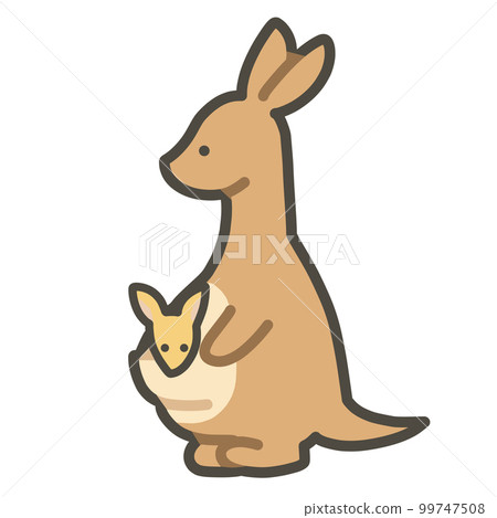 Kangaroo hand drawn illustration Kangaroo hand drawn illustration 99747508