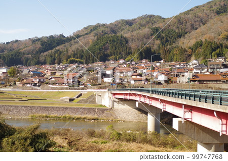 Townscape of December in the Togouchi district of Akiota Town Townscape of December in the Togouchi district of Akiota Town 99747768