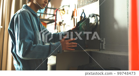 overall, blue collar worker, laborer 99748473