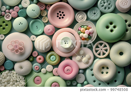 Background from buttons. Generative AI. 99748508