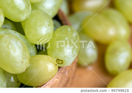 Fresh sweet green grapes, close up Fresh sweet green grapes, close up 99749628