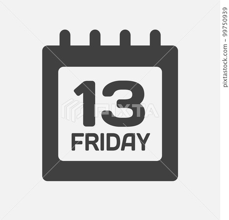 Vector icon day page calendar, date Friday 13 Vector icon day page calendar, date Friday 13 99750939