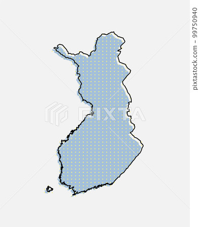 Vector map Finland for points, dotted template Vector map Finland for points, dotted template 99750940