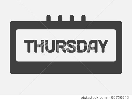 Template icon page calendar, day of week Thursday Template icon page calendar, day of week Thursday 99750943