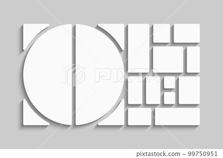 Template collage of fourteen frames, images, photo Template collage of fourteen frames, images, photo 99750951
