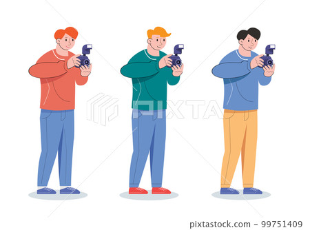 character with camera take a photo vector illustration character with camera take a photo vector illustration 99751409